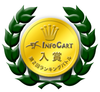 第二回infocartランキングバトル入賞メダル、競馬教科書にて獲得