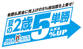 夏競馬の2歳単勝キャンペーンのロゴ