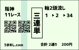 三連単2頭軸流し-1