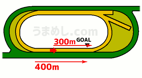 メイダン競馬場 ダート2000m コース図