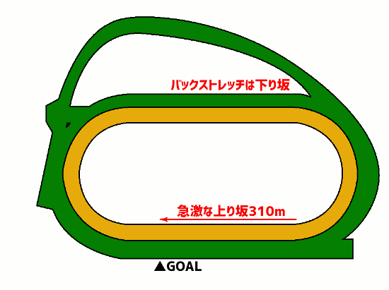 中山競馬場コース図