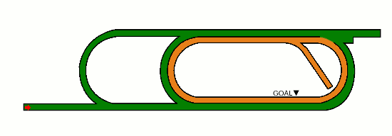 新潟競馬場 芝1000mコース図