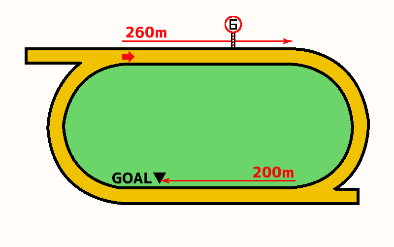 佐賀競馬場1860mコース図