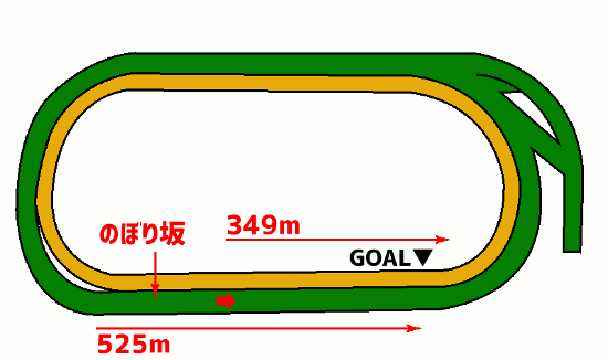 東京競馬場・芝2400mコース図