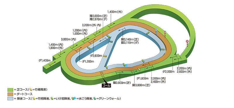 阪神競馬場コース図